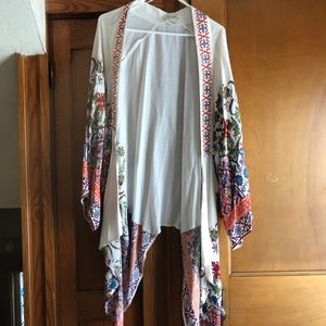 festival style Light material draped cardigan